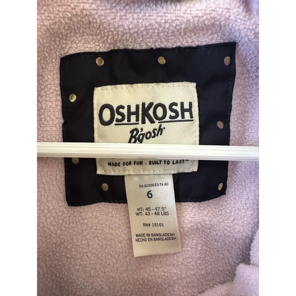 Osh Kosh Girl’s 6 Blue Polka Dot Hood Jacket